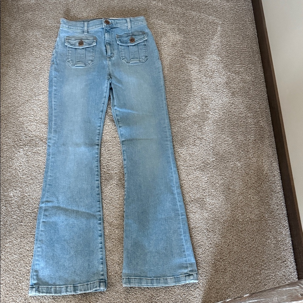 LOFT Light Wash Flared Jeans